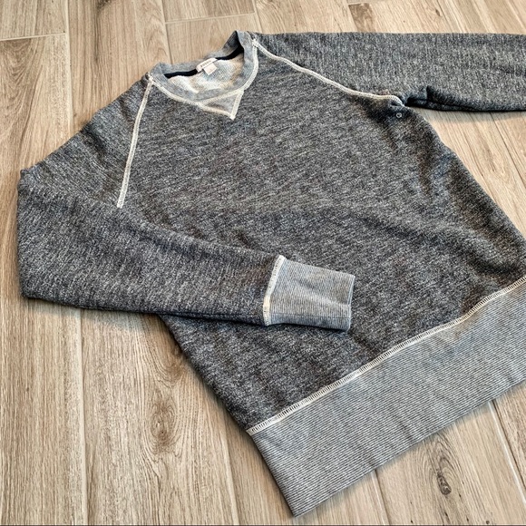 Fossil Raglan Charcoal Raglan Sweatshirt Small - Picture 2 of 5
